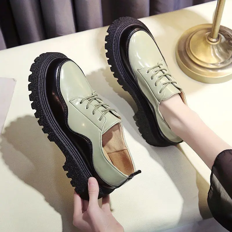 

Женские лоферы без застежки, черные оксфорды из лакированной кожи, с бантиком, повседневная обувь, 2021