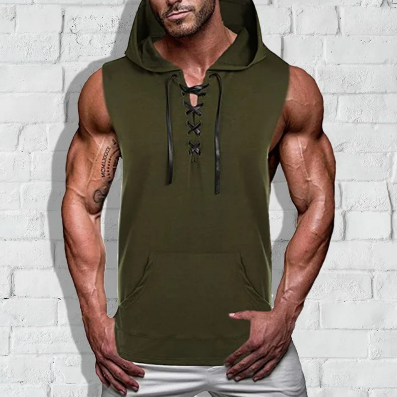 Мужские толстовки для фитнеса майки футболка без рукавов мужской жилет с