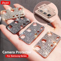 glitter rhinestone camera protector for samsung galaxy s21 ultra note20 s20 plus s21 diamond lens screen protective ring cover