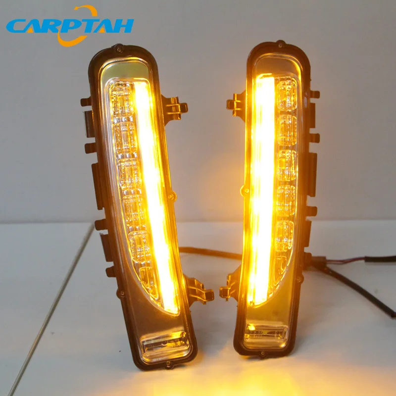 Светодиодный дневной светильник для Ford Edge 2009 - 2013 2014 Водонепроницаемый 12V желтый