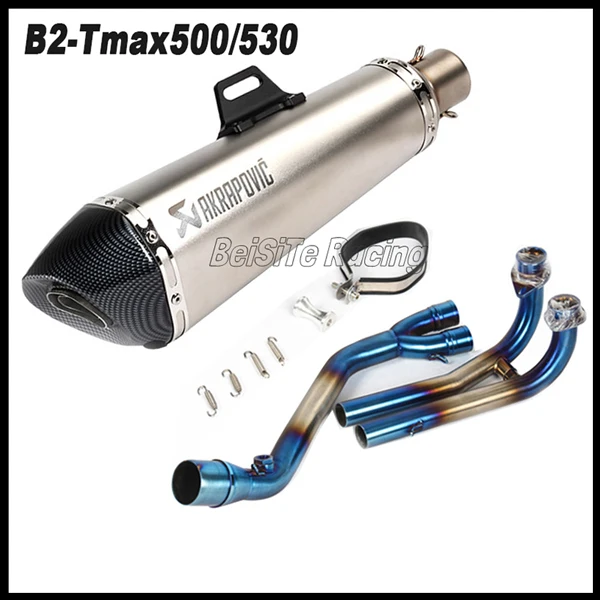 B2 Laser Logo Слипоны для Yamaha TMAX 530 TMAX 500 TMAX530 TMAX500 2008- TMAX мотоцикл Akrapovic глушитель Выхлопная система - Цвет: B2 Laser Logo