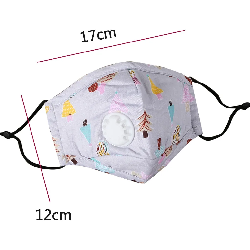 

Unisex Children's Mouth Masks Cartoon Print Breathable Face Mask With Filter Washable Reusable Cotton Kids Masks Kinder Masken