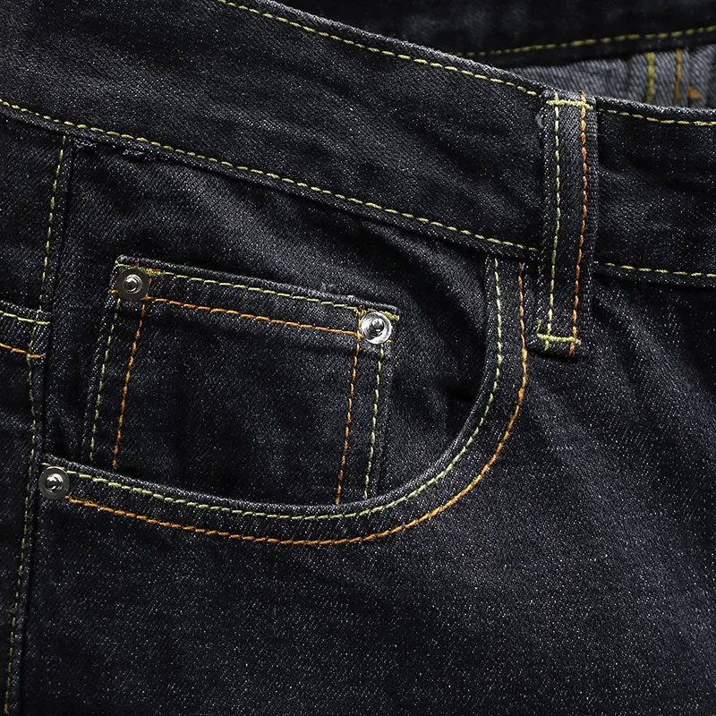 Джинсы мужские Стрейчевые облегающие уличная одежда джоггеры с вышивкой карпа