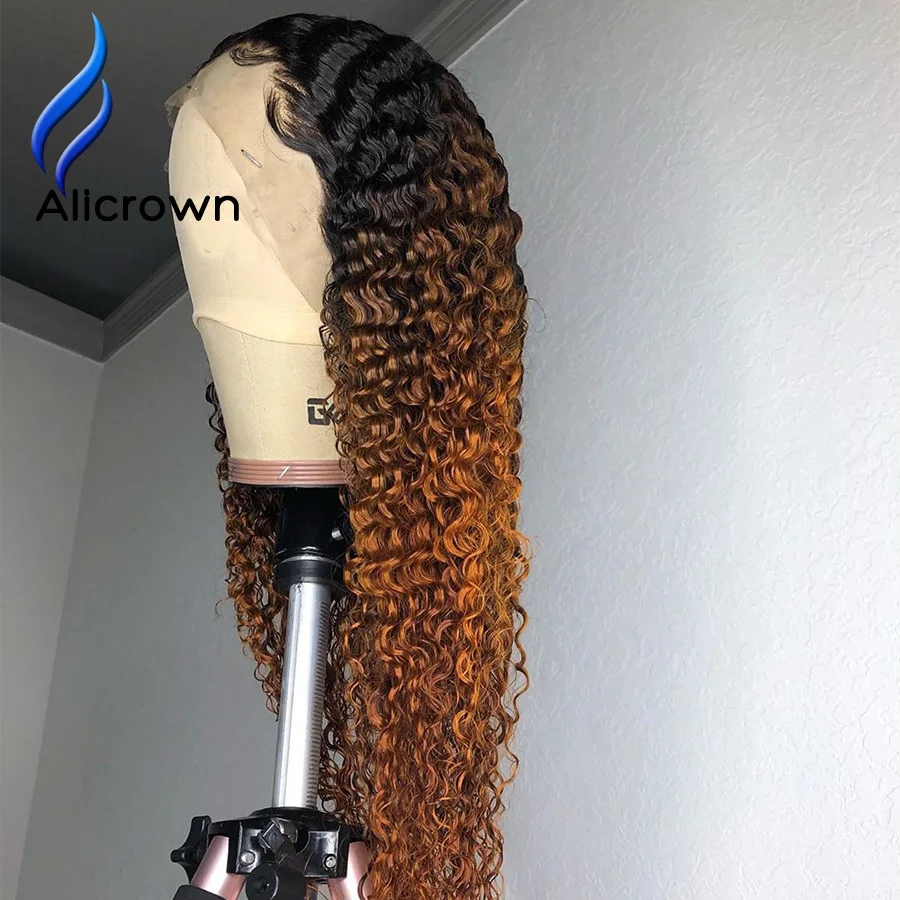 ALICROWN эффектом деграде (переход от темного к вьющиеся Синтетические волосы на