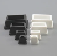 blackwhite square silicone rubber end caps t type blanking plugs tube box section insert seal stopper