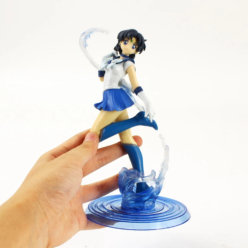 

18cm Sailor Moon Sailor Mercury Blue Style Pvc Action Figure Cartoon Collection Model Toys Dolls