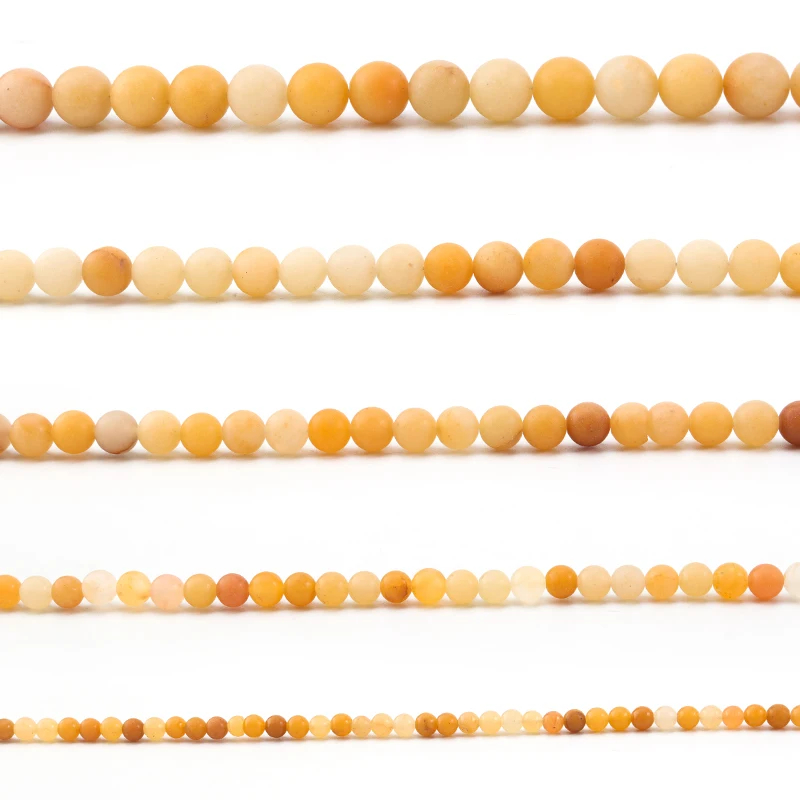

Fostfo 4/6/8/10/12mm Matt Frosted Topaz Natural Stone Round Spacer Gem Bead Suitable For Diy Bracelet Jewelry Making