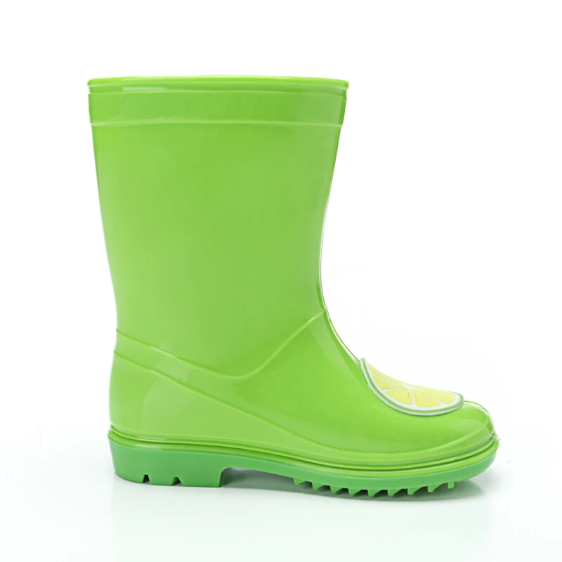 

new arrive fancy design knee high fruits patch girls light rubber wellington boots for promotion sales