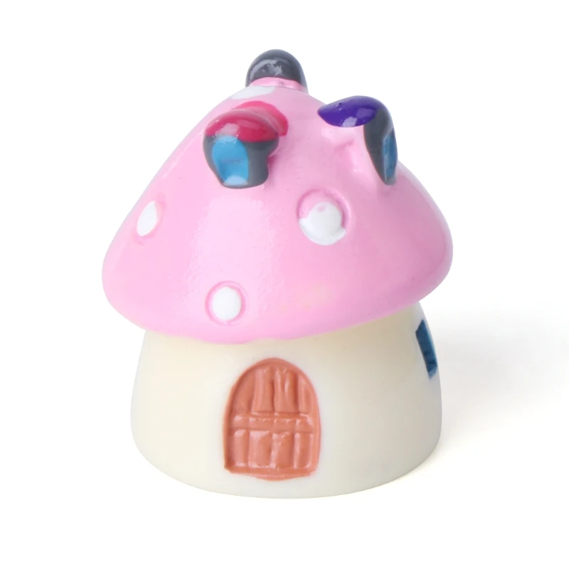 

Garden Ornament Mushroom House Resin Figurine Craft Plant Pot Fairy Decoration P82D