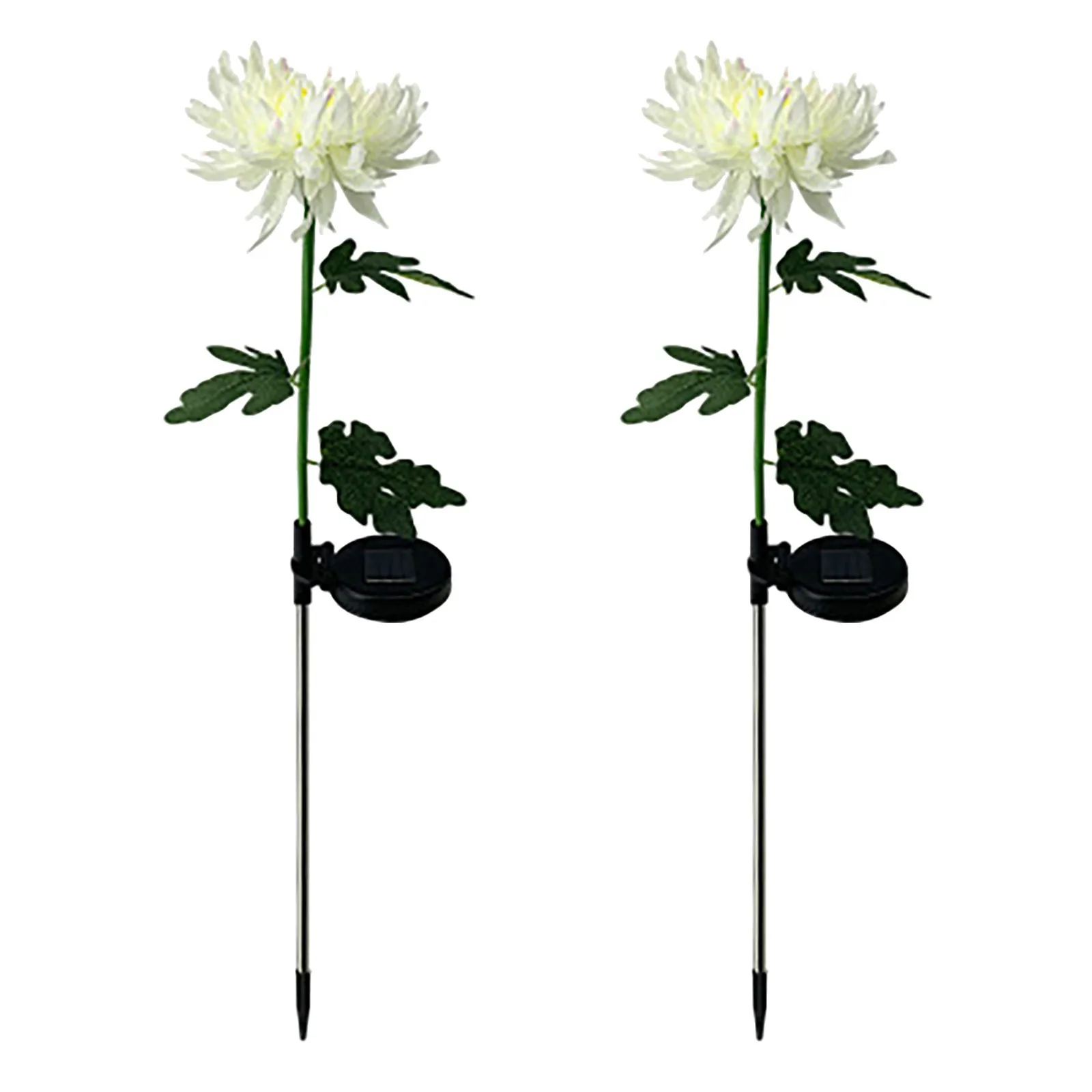 

1/2/3 Chrysanthemum Solar Light LED Lamp Outdoor Garden Simulation Flower Lawn Light Plug-In Garden Land Lamp Light Garden Decor