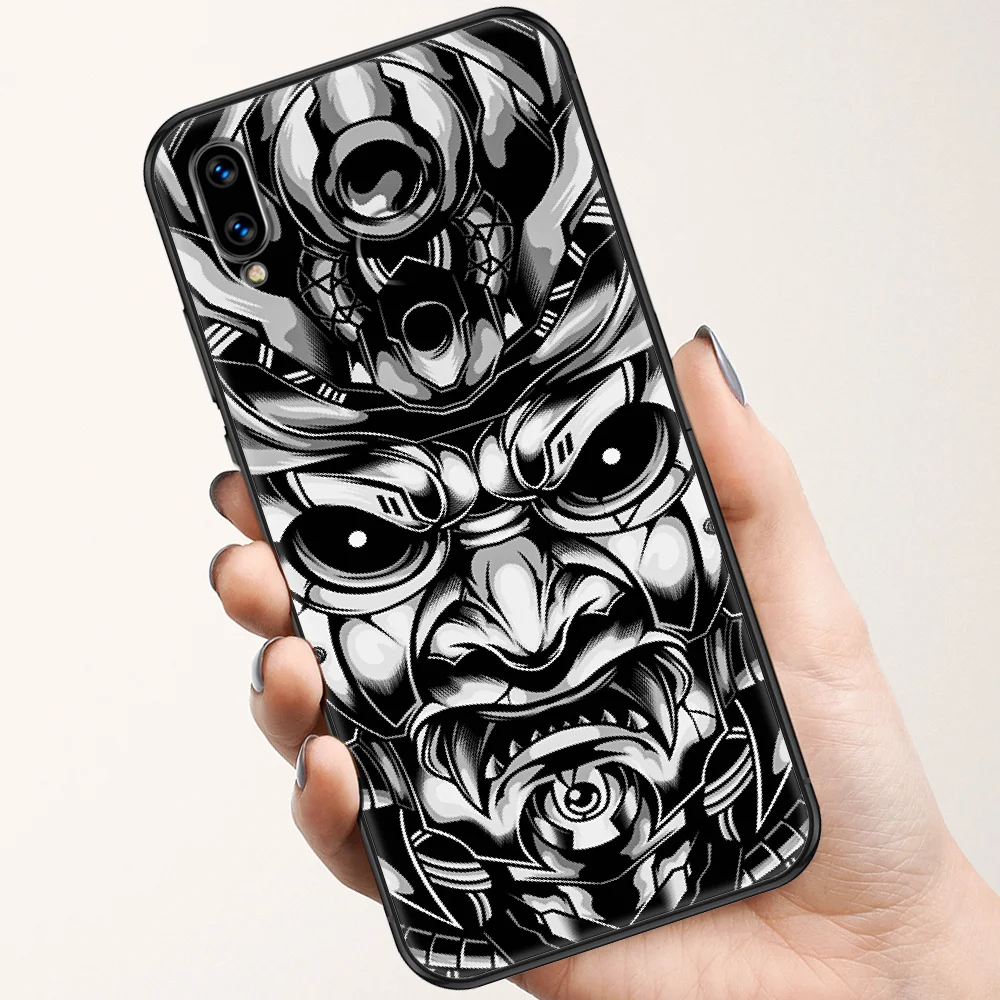 Чехол для телефона с японской Самурайской маской Hannya Huawei Honor 6A 7A 7C 8A 8X 8 9 9X 10 10i 20 Lite