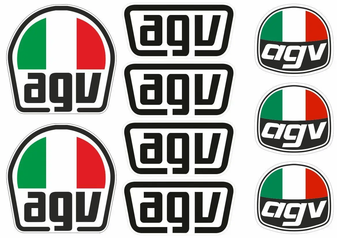 

Rally car sticker Motos Suitable for AGV Helmet Decal Set Sticker Vinyl Graphic Logo Adhesive Kit Aufkleber 9 Pcs