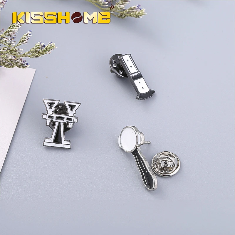 Эмалированные булавки в мультипликационном стиле брошь для пар аксессуары