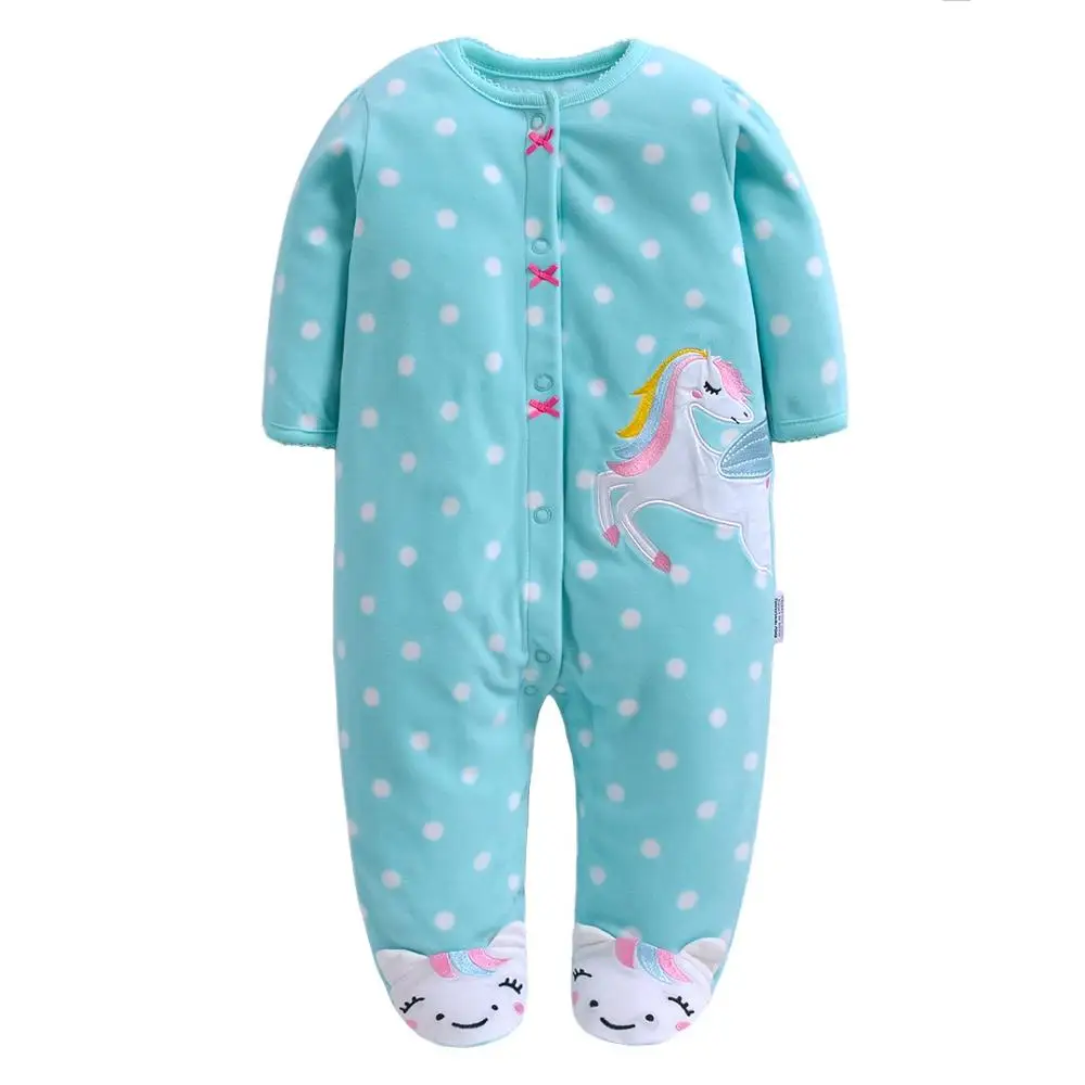 Комбинезоны для маленьких мальчиков 0-12 месяцев; детские комбинезоны в полоску с оленем; флисовая одежда с длинными рукавами и круглым вырезом и рисунком жирафа для малышей - Цвет: 8