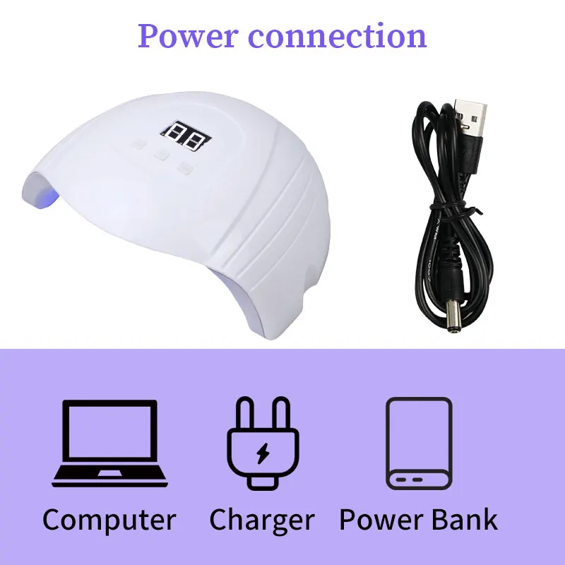 

MINI UV LED Lamp Nail Dryer For Curing All Nail Gel Polish Nail Lamp For Manicure 12 LEDS 3 Timer USB Connector Nail Art Tools