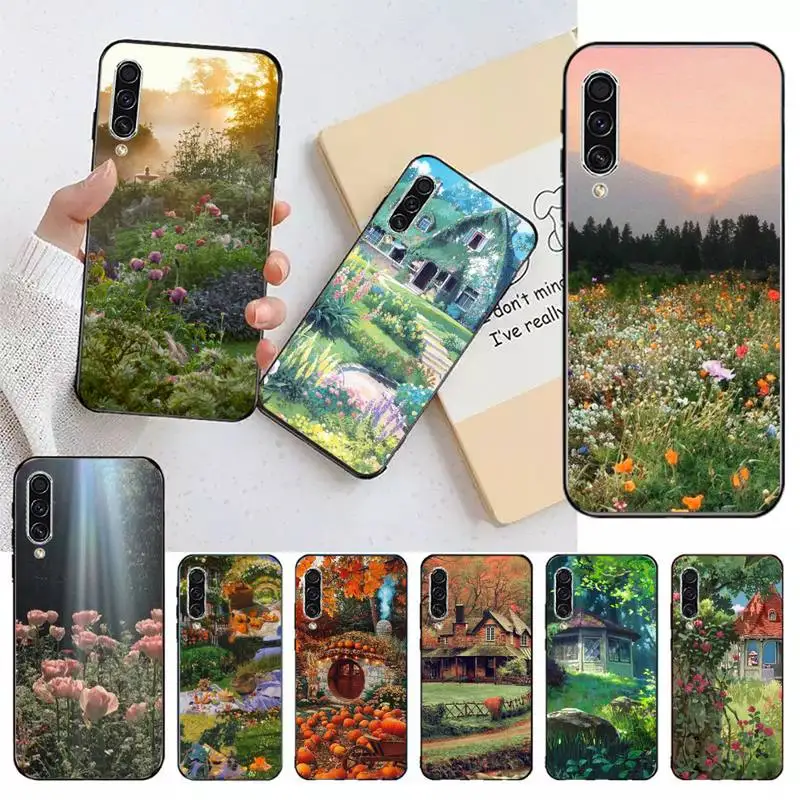 

Cottagecore Flower landscape Phone Case For Samsung galaxy A S note 10 12 20 32 40 50 51 52 70 71 72 21 fe s ultra plus