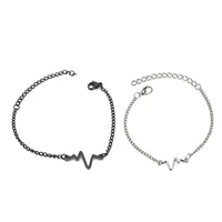 fashionable electrocardiogram bracelet personal jewelry suitable for men and women couple bracelet gift