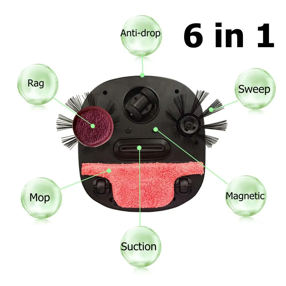 Аккумуляторный умный робот пылесос 6 в 1 для сухой и влажной уборки Беспроводная