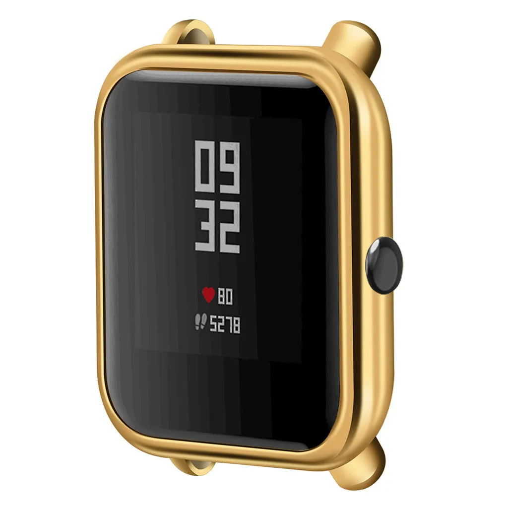 Мягкий защитный чехол из ТПУ с гальваническим покрытием для Huami Amazfit Bip Youth Watch