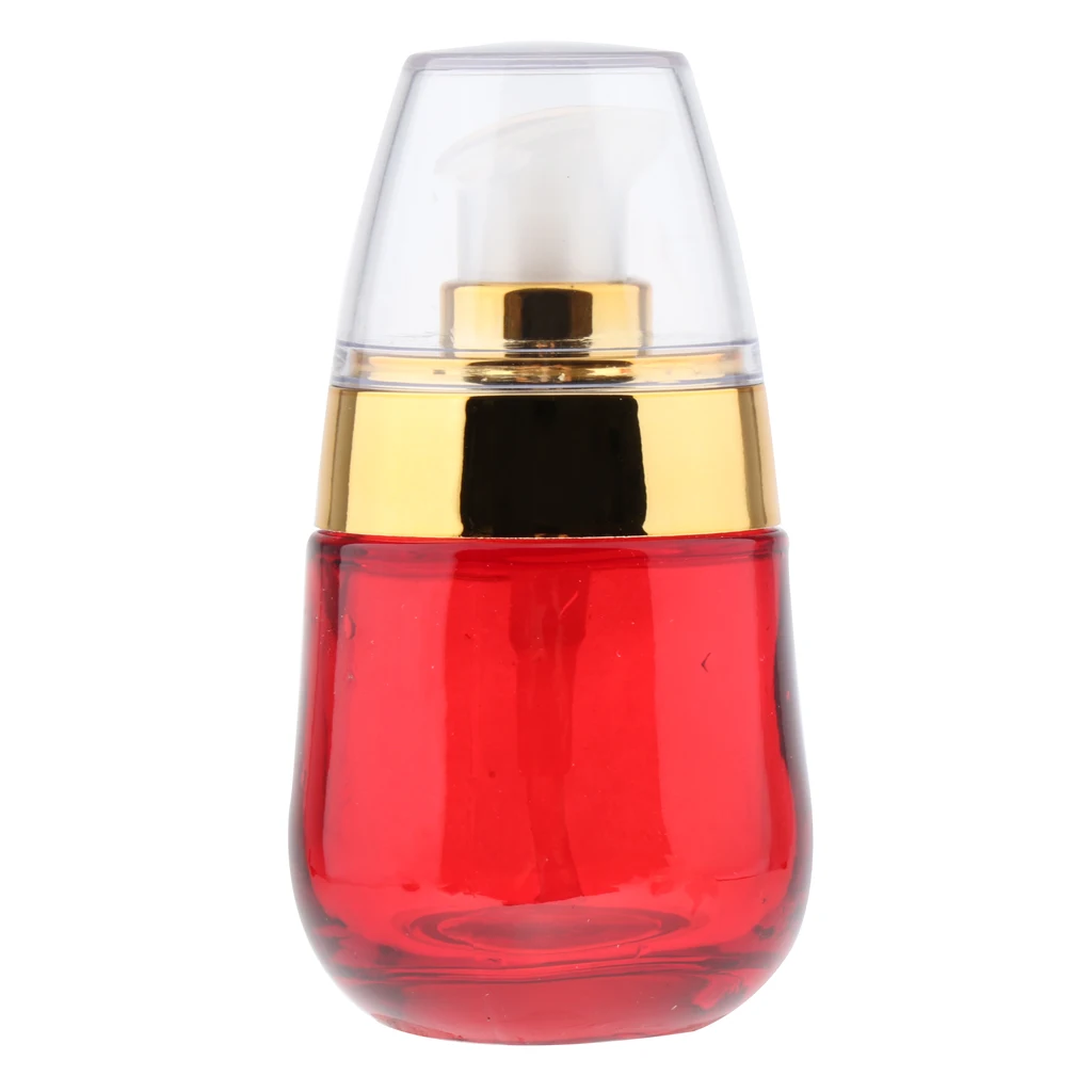 

1 Piece Airless Pump Bottle, 30ml Glass Empty Red Color Refillable Travel