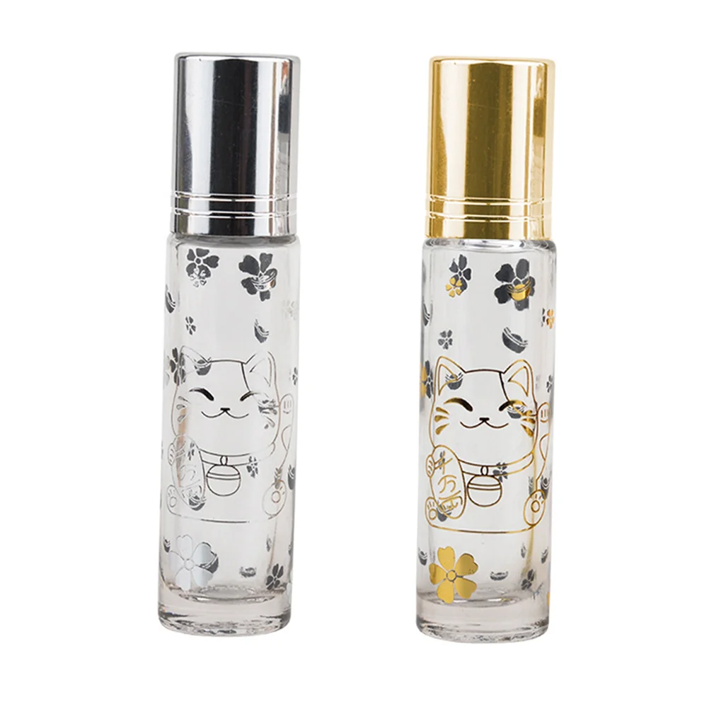 

2 шт. 10 мл бутылки с рисунком кошки