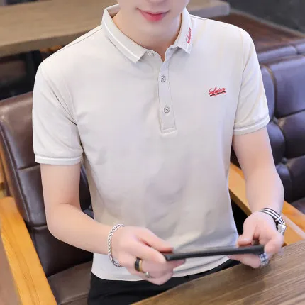 

Men's short sleeve t-shirt summer trend handsome casual half sleeve 3215