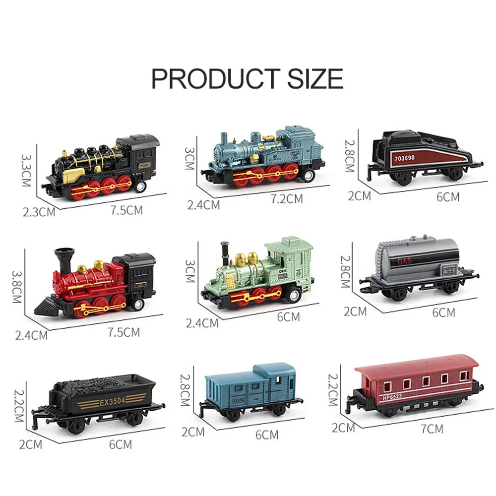 

New Large Simulation Electric Train Accessories Carriages Toy 3 styles models Freight car Oil Tank Carriage kids new year gift#4