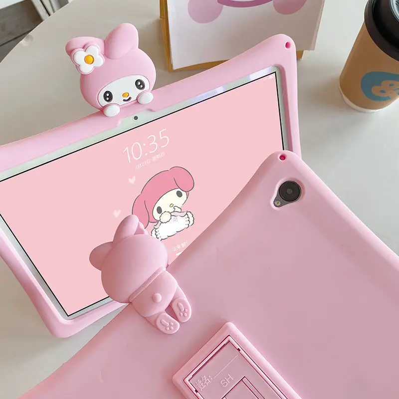 3d bracket cute cartoon tablet protective case cover for huawei matepad m6 m5 lite honor tab 5 silicone shockproof cover free global shipping