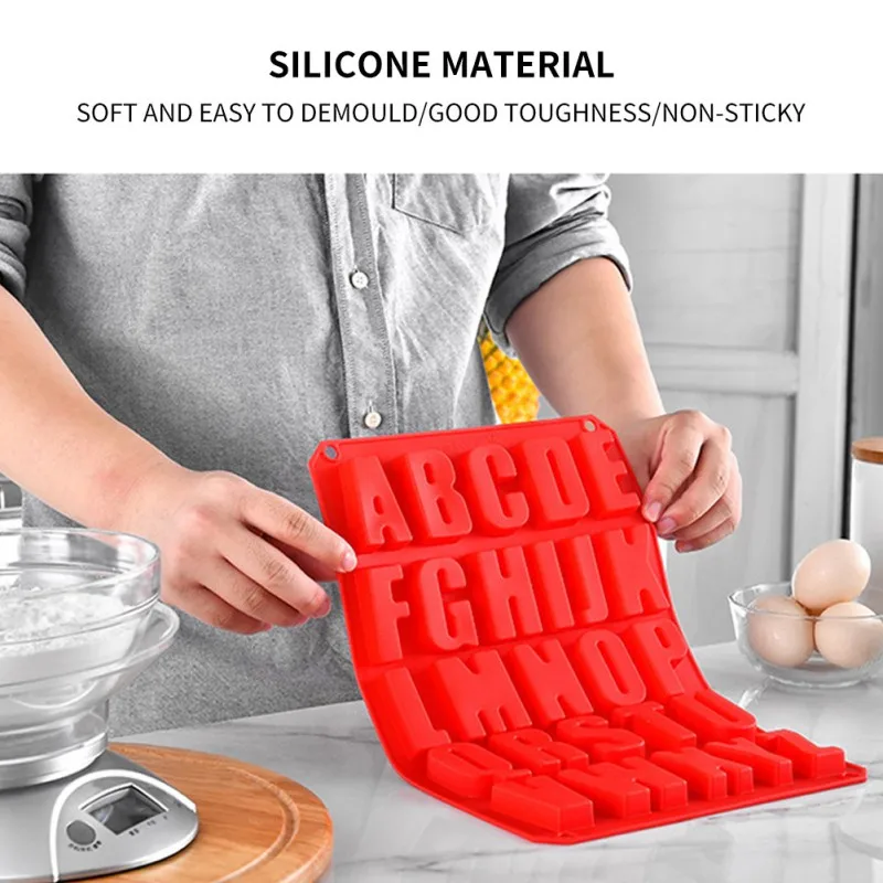 

Silicone Letter Cake Mold Without BPA Non-stick Chocolate Mold Is Soft And Easy To Release Desserts Cookies Moulds
