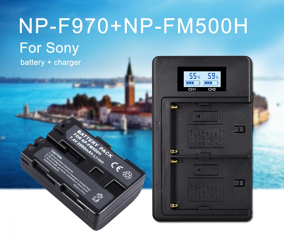 PALO NP-FM500H FM500H 500H батарея 2000mah 7,4 v литий-ионный аккумулятор np-fm500h np Камера аккумуляторная батарея для зарядки Ноута и сотового телефона sony a200 a200w a500 a450 a550 a700