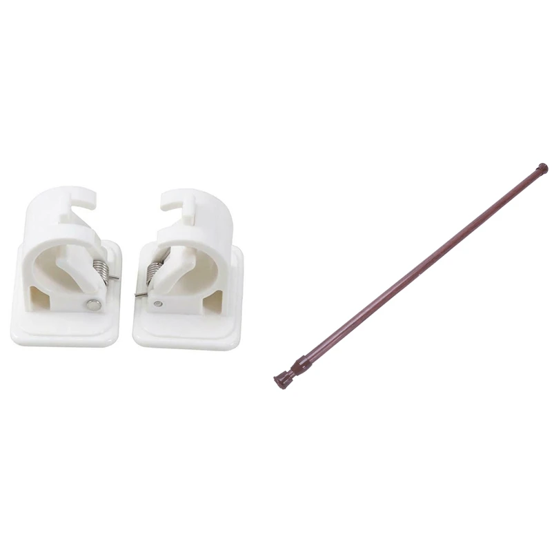 Выдвижная телескопическая пружинная направляющая для штор с 2 самоклеящимися