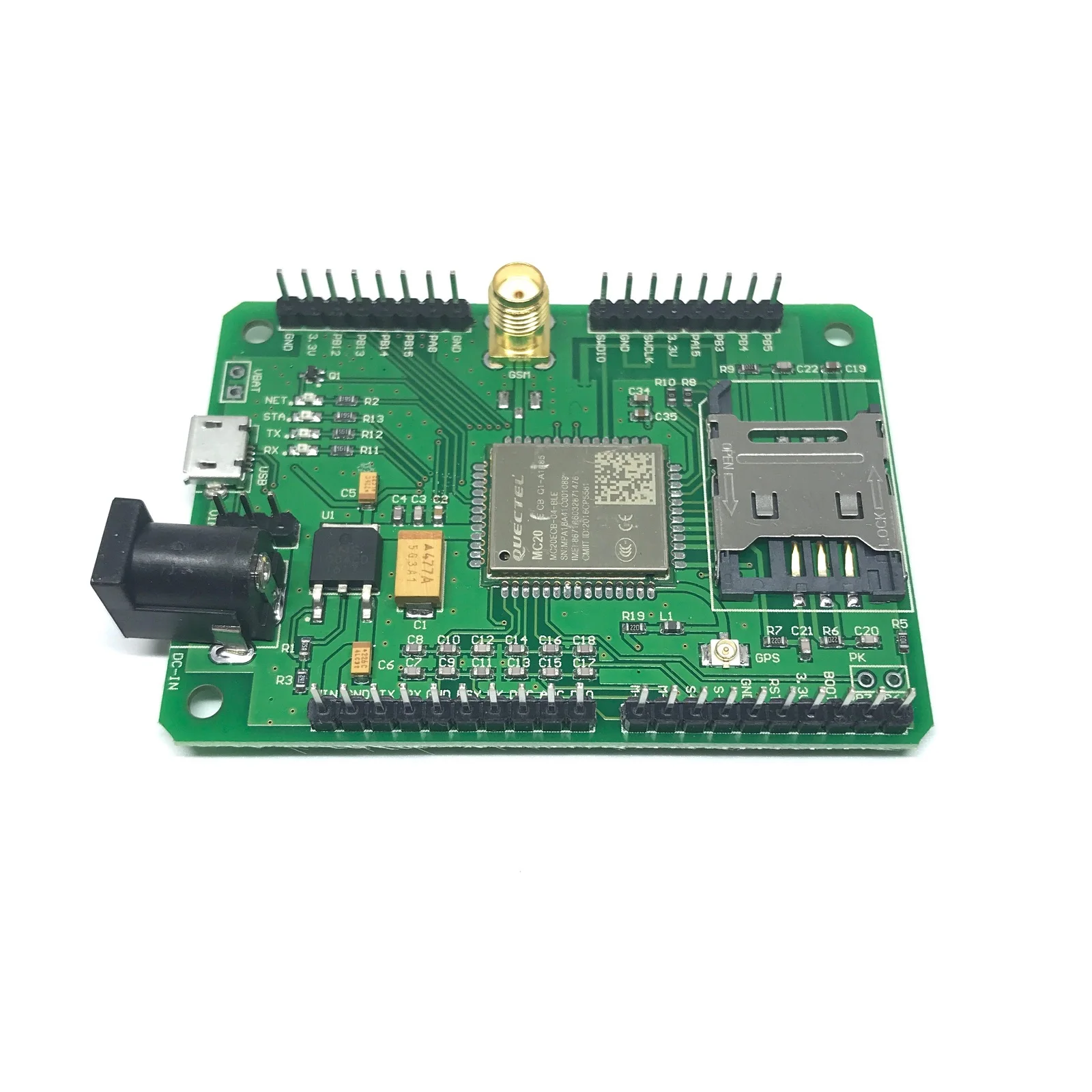 

GPRS GPS beidou development board MC20 communication module support GSM phone SMS STM32 SCM customization