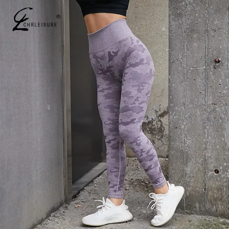 Камуфляжные бесшовные леггинсы Спортивная Женская одежда для фитнеса женщин