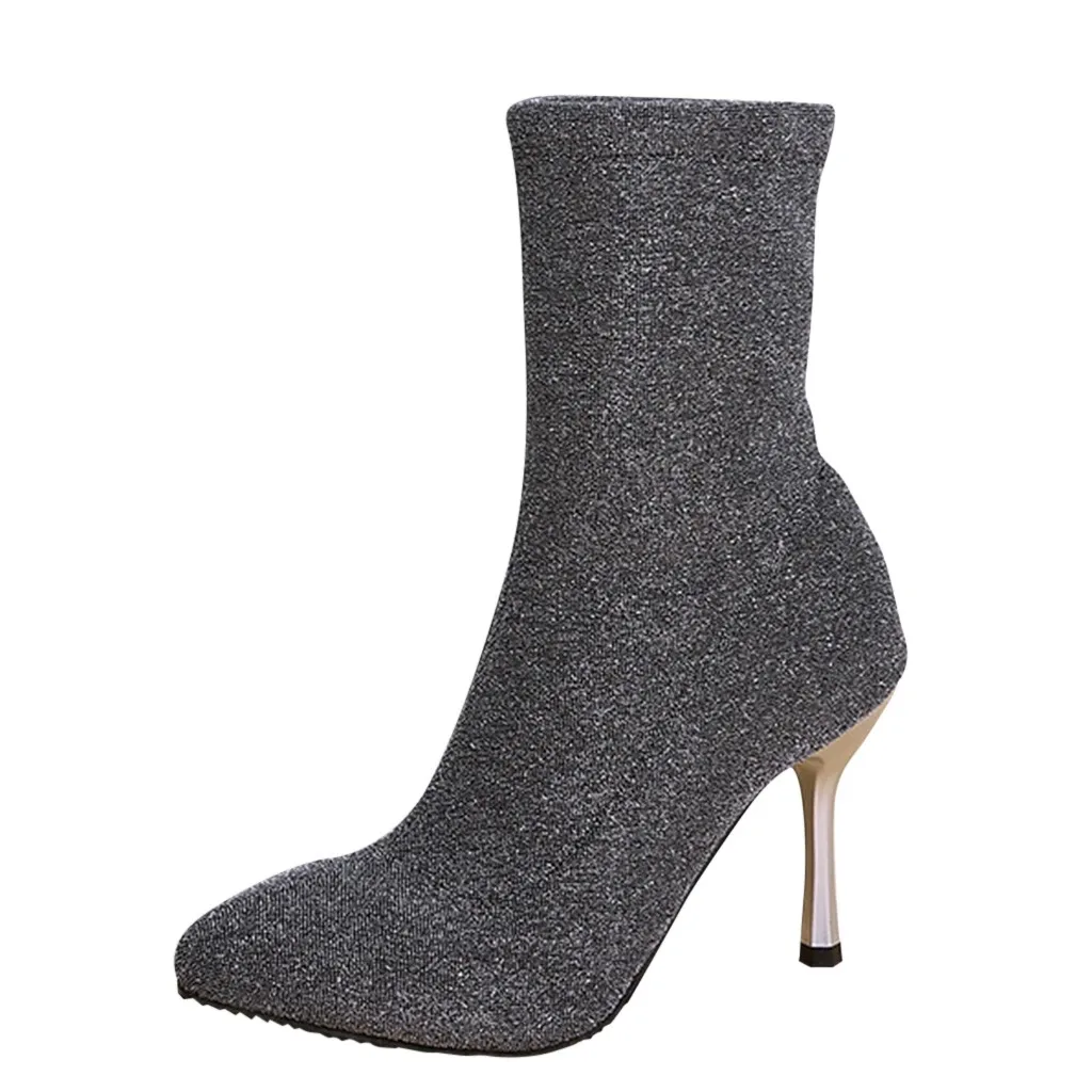 Женские ботильоны Martin вечерние из ткани с пайетками Пикантные Зимние