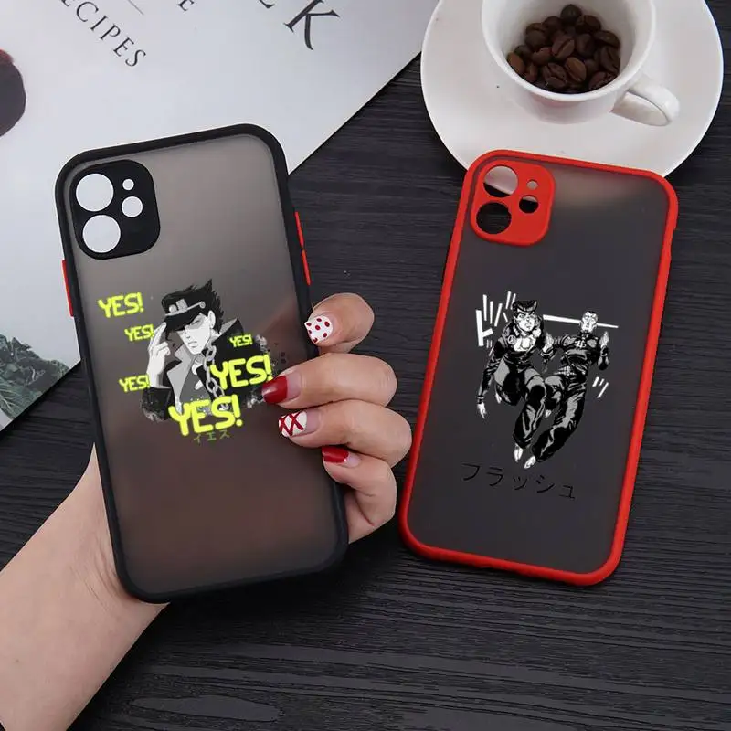 

Anime Jojos Bizarre Adventure Phone Case matte transparent For iphone 7 8 11 12 plus mini x xs xr pro max cover