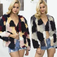 Lanshifei винтажное пушистое пальто из искусственного меха женское короткое меховое пальто из искусственного меха зимняя верхняя одежда пальто из искусственного меха Осенняя Повседневная Верхняя одежда из искусственного меха