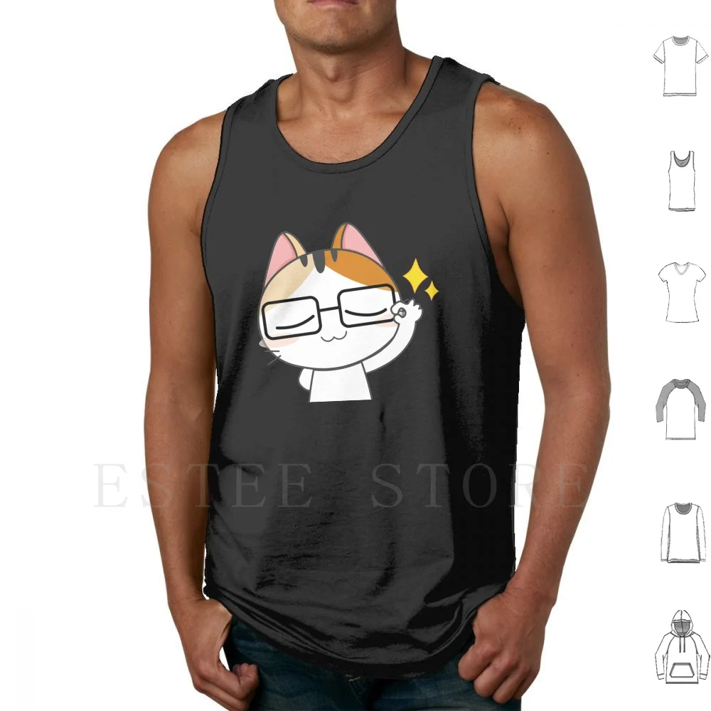 

Kawaii аниме японская кошка майки жилеты хлопковые Новые кошки Китти аниме Kawaii Neko кошка аниме японские кавайные аниме японские