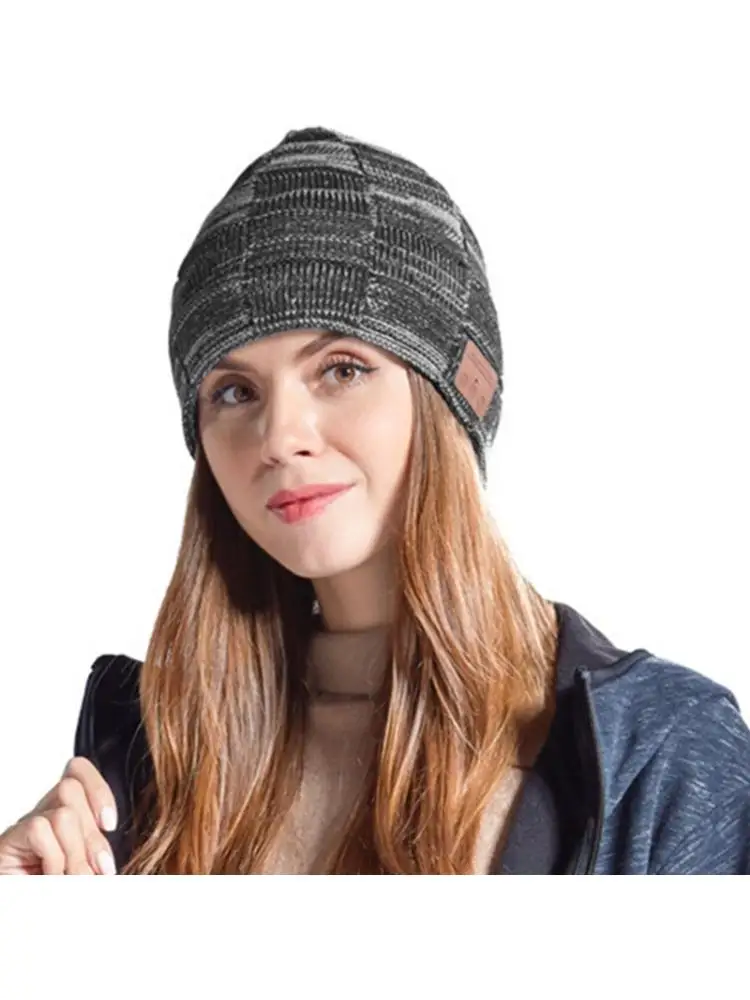 

Winter Warm Wireless Bluetooth Headset Cap Music Headphones Hat for Sports