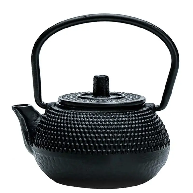 

Decorative Small Tea Kettle Cast Iron Teapot Tabletop Ornament Adornment Mini Iron Teapot Kitchen Supplies