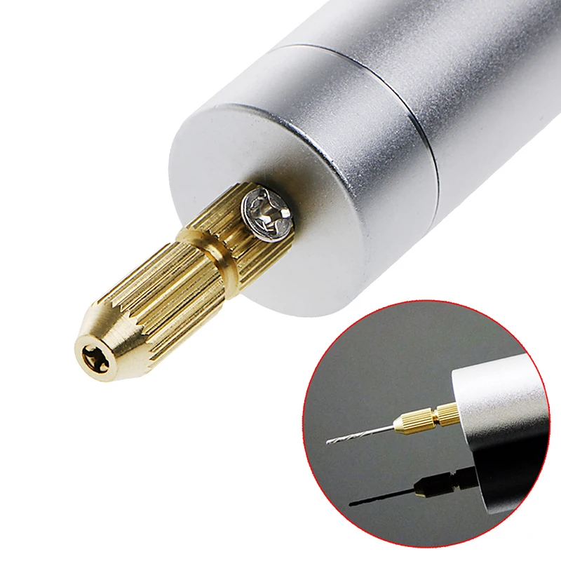 Новая DIY мини микро маленькая электрическая алюминиевая ручная дрель DC 5V для