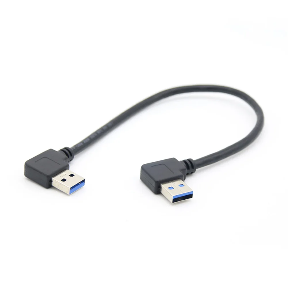 30cm USB 3.0 Type A Male 90 Degree Left Angled to Right Extension Cable | Компьютеры и офис