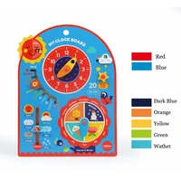 mideer baby clock toys learning wooden clock hanging board 3 6y childrens cognitive time kids early education toys
