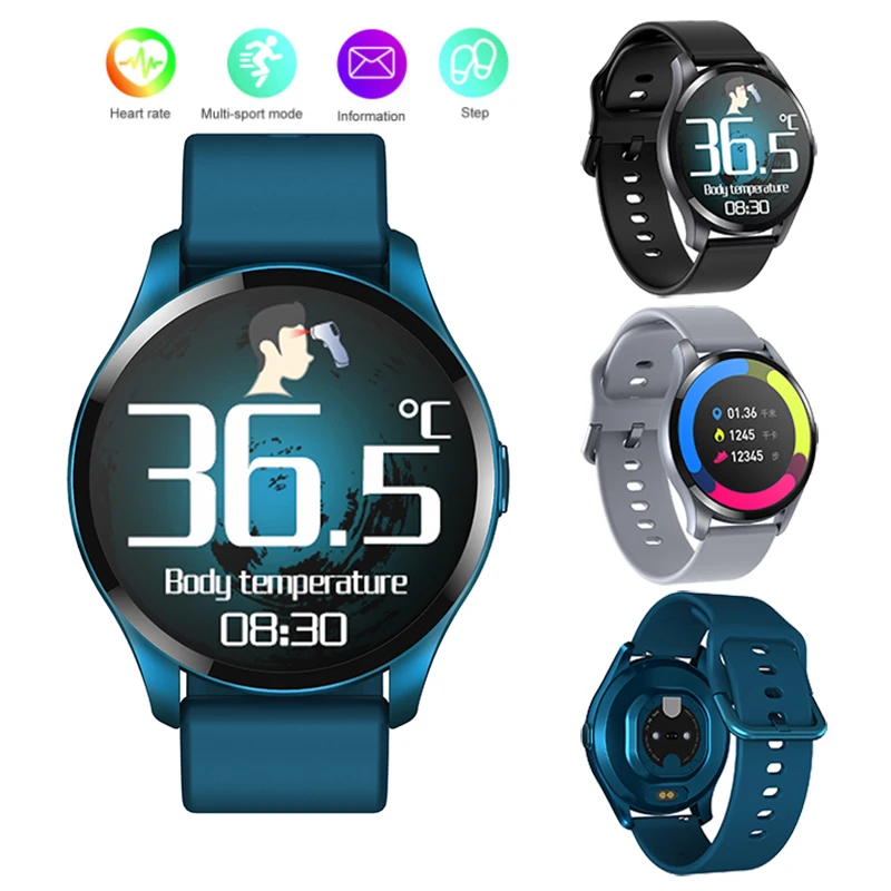 

T88 Temperature Smart Watch Men Women IP67 Fitness Tracker Blood Pressure Blood Oxygen Monitor Montre Intelligente Wristwatch