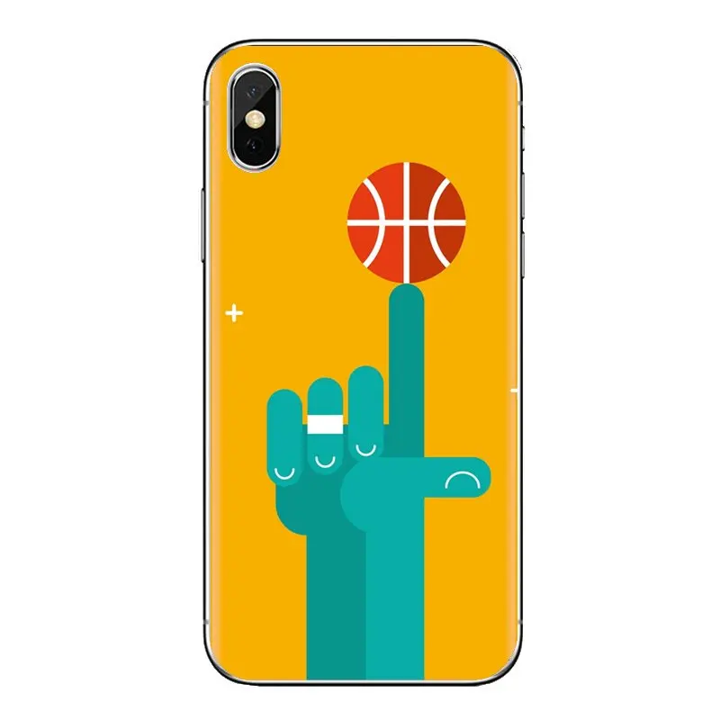 For Samsung Galaxy J1 J2 J3 J4 J5 J6 J7 J8 Plus 2018 Prime 2015 2016 2017 Soft Transparent Cases Covers basketball ball |