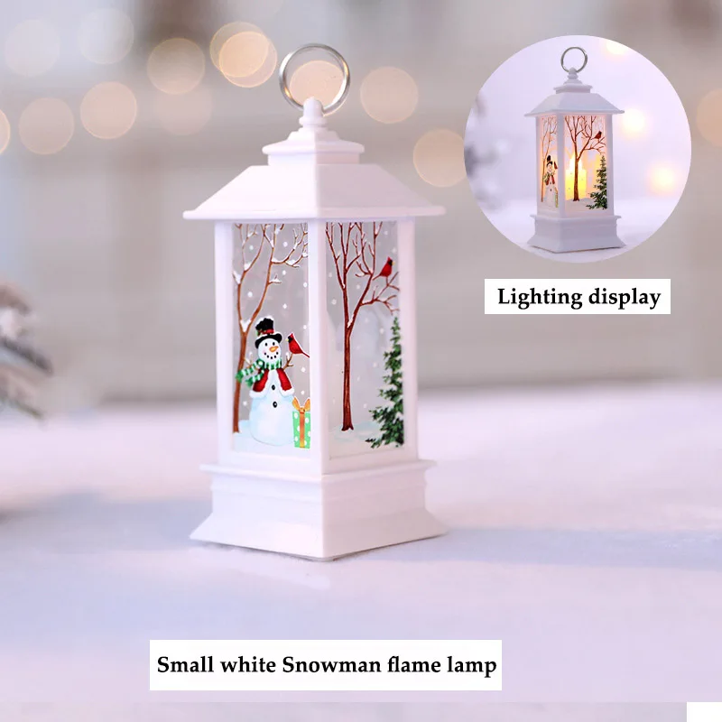 White Snowman Модные рождественские украшения с пламенем для дома Светодиодная Рождественская свеча с светодиодный чайный светильник свечи Рождественская елка украшение - Цвет: White Snowman