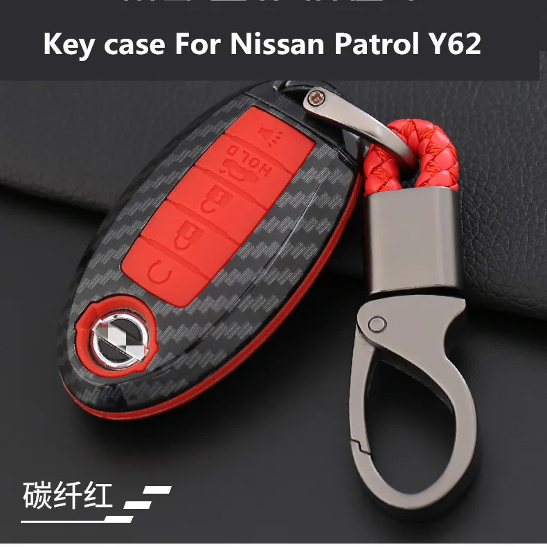 Key case For Nissan Patrol Y62 key case smart 5 key Patrol Y62 key set key ring shell