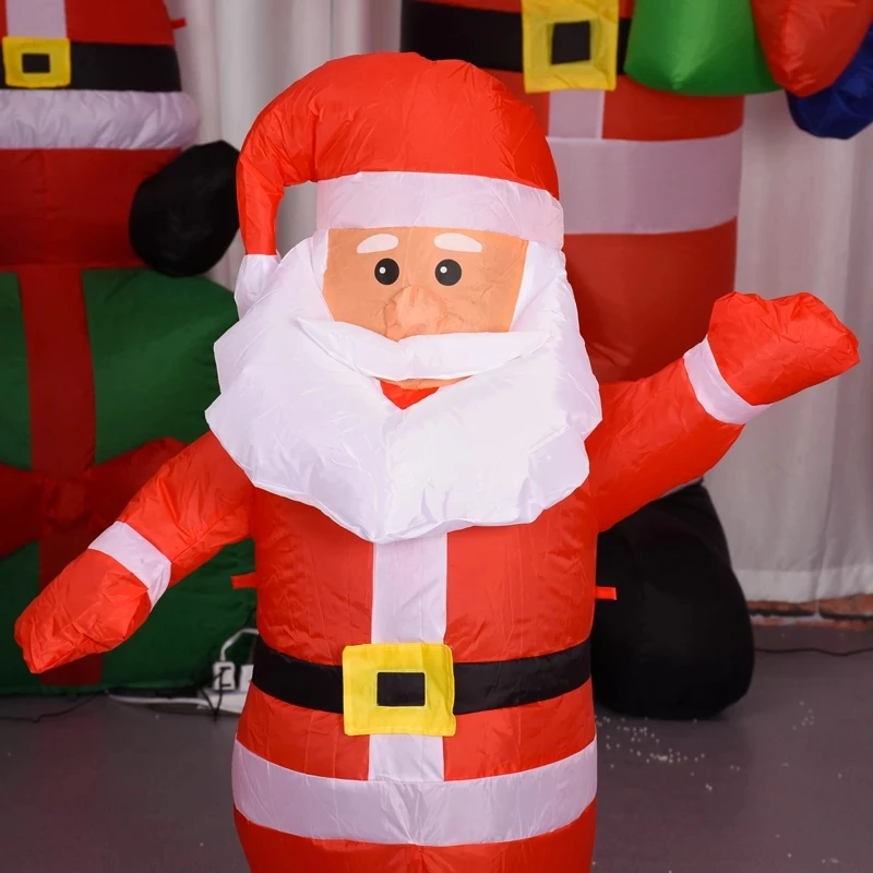 

105cm Air Inflatable Santa Claus LED New Year Christmas Decoration Christmas Inflatable Indoor Outdoor Garden Xmas Decoration