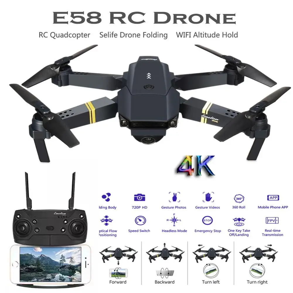 Радиоуправляемый Дрон с HD камерой 720/1080P/4K X Pro вертолет FPV Квадрокоптер дроны VS