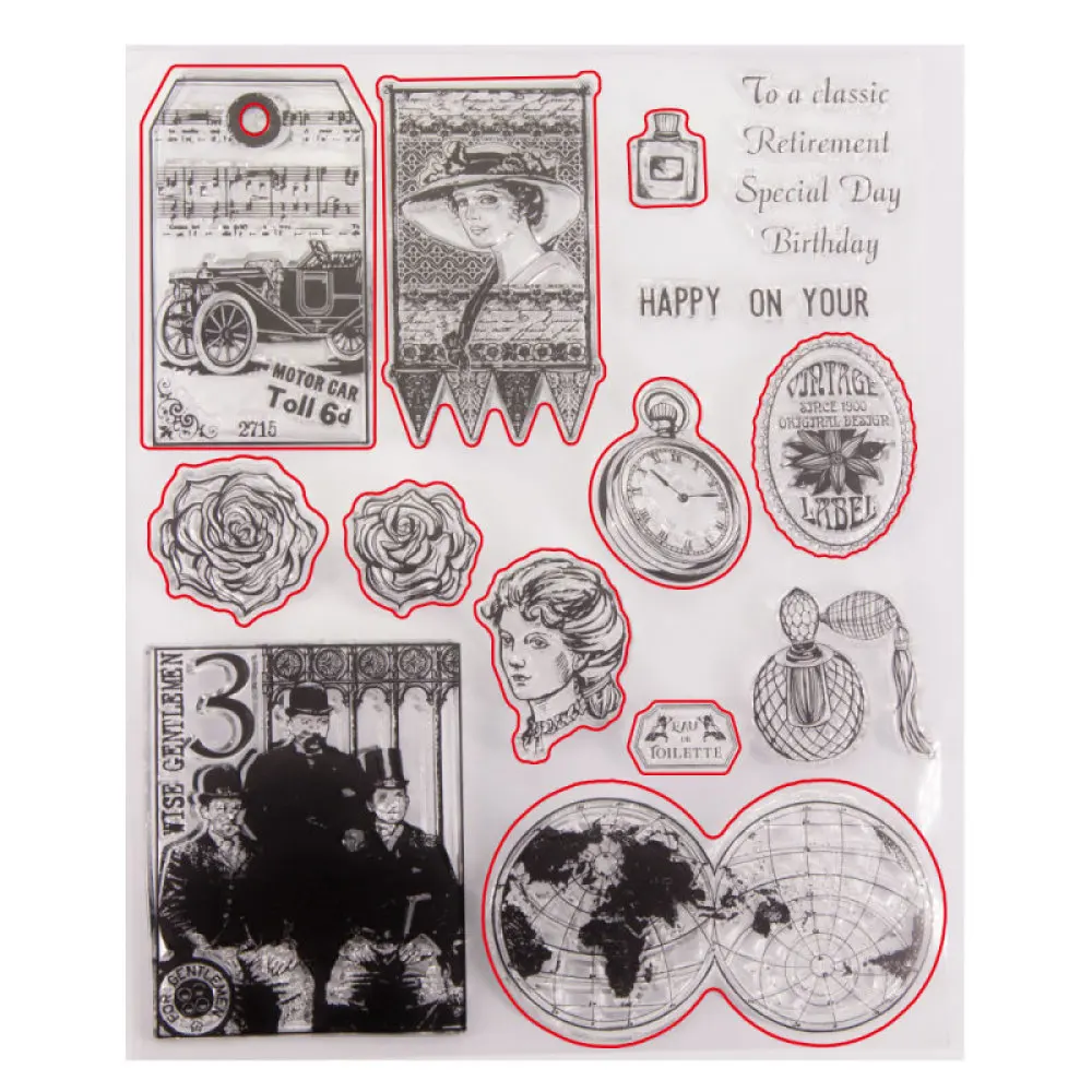 

Retro Carriage Lady Gentleman Metal Cutting Dies and Stamps for Scrapbooking Craft Die Cut Embossing Paper Card Album Stencil