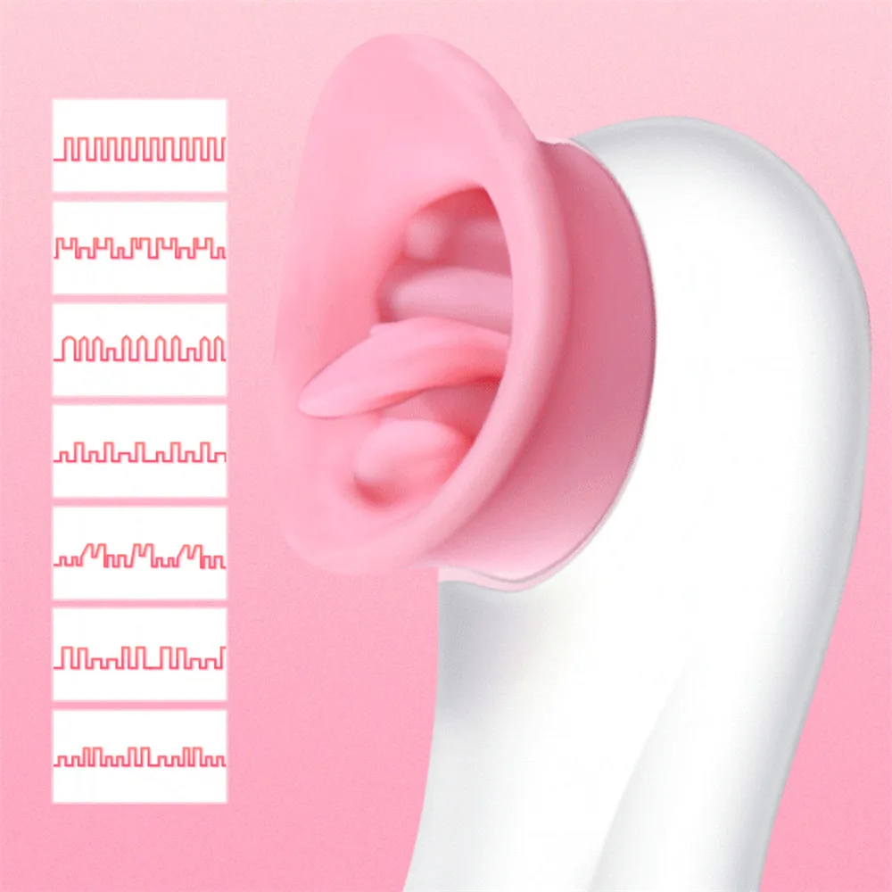 Оральный клитора Секс вибратор язык присосок для соска массажер увеличение